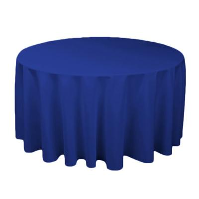 China 108 Inch Round Polyester Washable Table Cloth Waterproof Royal Blue Decorative Table Cover For Wedding Party Dining Banquet for sale