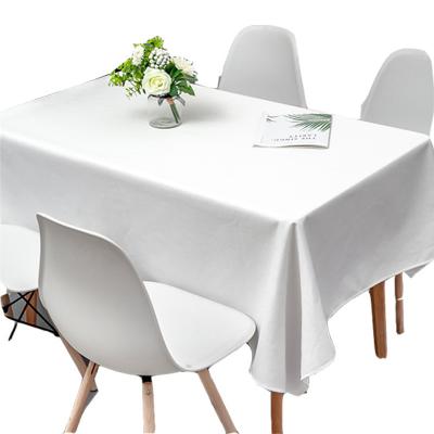 China Waterproof Waterproof Table Cloth Stain Resistant And Wrinkle White Table Cloth Polyester Table Cover For Dining Table Buffet Parties for sale