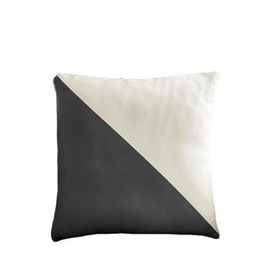 China Anti-Static Classic Cushion Cover Leather Luxury Durable Waterproof Pillow Case for sale