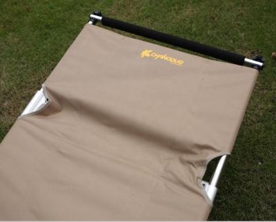 China Travel Portable Aluminum Foldable Camping Cot Folding Leg Able Bed for sale