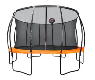 China Wholesale Children's Curiosity 16ft*12ft Sports Trampoline Park Stimulated With Basketball Frame for sale