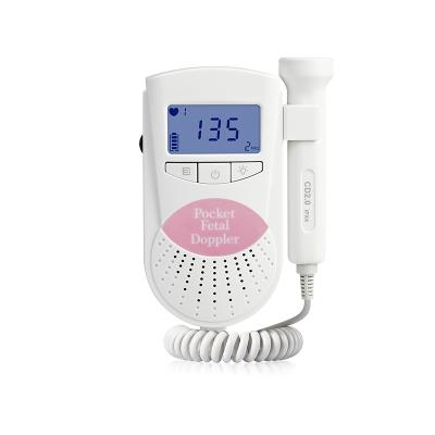 China Prenatal Portable Home Use Ultrasound Detector Digital Baby Heart Rate Monitor Women Use Doppler Baby Heart Rate Monitor for sale