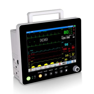 China Clinic Home Hospital Portable Multi Parameter Monitor Machine 15 Inch Multiparameter ECG Medical Monitor for sale