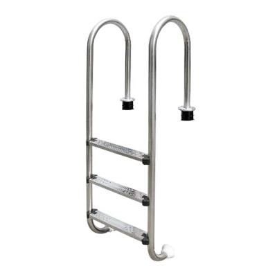 China Eco-friendly Swimming Pool Accessories Supply Promotional Automatic Stainless Steel Swimming Pool Railing Ladder for sale