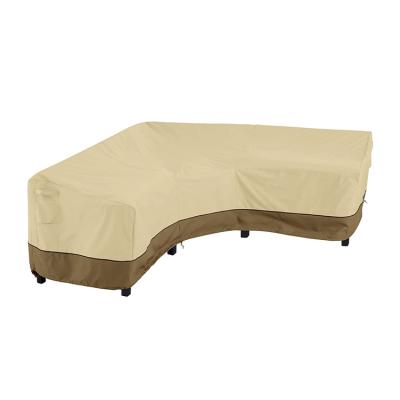 China Anti-uv/Rainproof/Dustproof V shape 600d/420d/210d oxford Dustproof Waterproof Outdoor Patio Garden Sectional Sofa Furniture Cover for sale