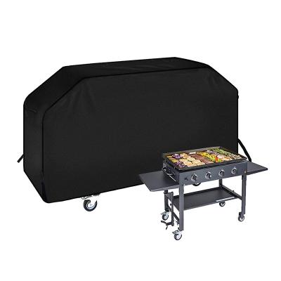 China Dustproof Top quality 420d oxford waterproof barbecue cover black grill cover bbq cover for sale