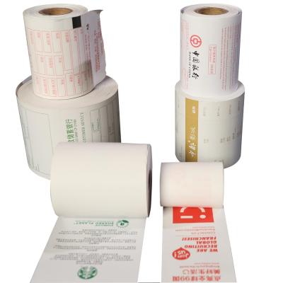 China Free Sample 2 POS Machine ATM Machine 4/1 57mm Terminal Till Receipt Tape Printing Papel Termico POS Thermal Paper Roll for sale