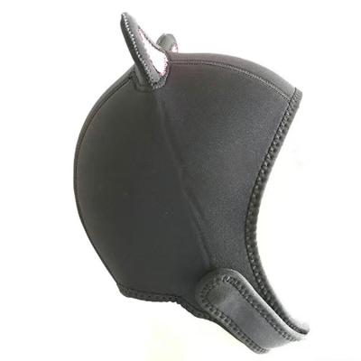 China Dive For Women 3mm Professional Animal Cartoon Hat Factory BLACK/RED Diving Hood for sale