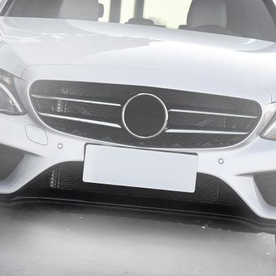 China ABS Good Quality Low Price Black Front Bumper Chrome Guard Lip Spoiler Fit For W205 Mercedes Benz C Class 2015-2018 for sale