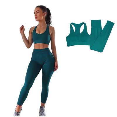 China Seamless Breathable Women Yoga Set Sports Bra And Leggings Jogging Gym Workout Tights Fitness Suit for sale