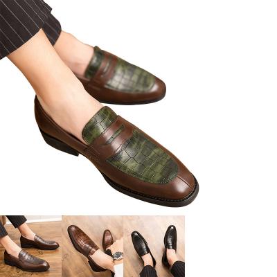 China Hot Sale Mens Breathable Slip On Leather Stylish Shoes for sale