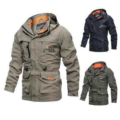 China Hot sale windproof plus size mens coat jackets increasing fishing hooded jacket for men 2021 in high quality for sale