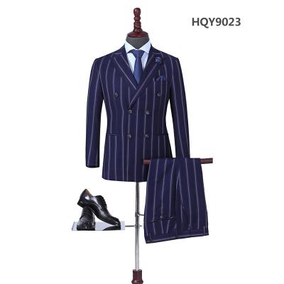 China Anti-wrinkle in new year men's clothing stock double breasted casual suit men wedding suits for sale