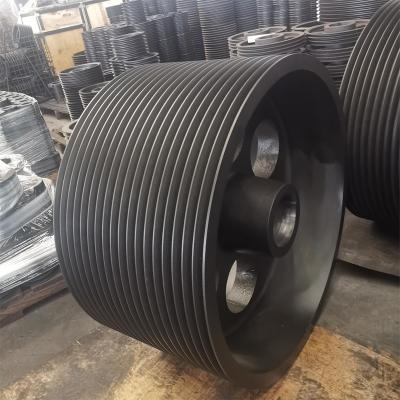 China China Suppliers Transmission China Suppliers Big Size Steel Casting Pulley Cast Iron V Belt Pulley Compressor Pump Pulley for sale