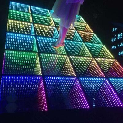 China Warehouse Infinity 3D Mirror Led Dance Floor Disco Party Entertainment for sale