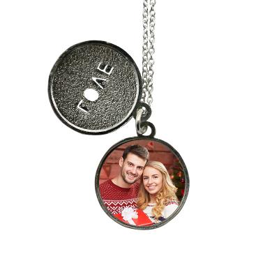 China New Next Hiphop Gift Necklace Sublimation Blanks LOVE Cut Out Sliding Pendant Necklace For Valenine's Day for sale