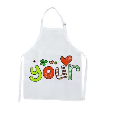 China Cleaning Custom Design Cute Polyester Sublimation Kids Apron Kids Aprons With Adjustable Strap for sale