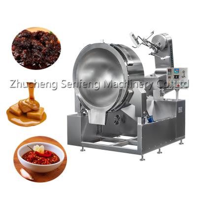 China Snack Factory Factory Supply Automatic Papaya Jam Making Machine Fruit Jam Sandwich Mixer Sace Pot Cooking Machine Stirring for sale