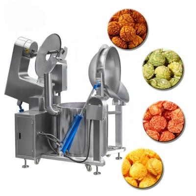 China Automatic Industrial American Snacks Factory Caramel Ball Shape Gas Popcorn Machine for sale