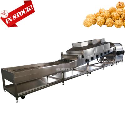 China Electric American Snacks Factory Industrial Large Capacity Caramel Popcorn Production Line for sale