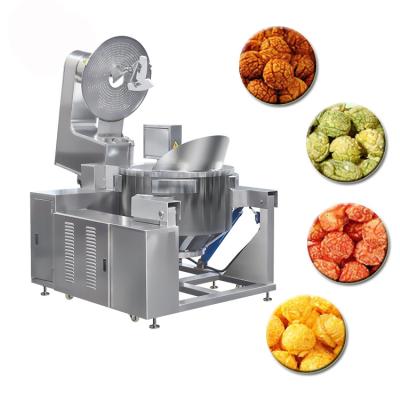 China Automatic Industrial Industrial Commercial Snacks Factory Gas Mushroom Caramel Popcorn Making Machine Multi-flavor Popcorn Production Line on Hot Sale for sale