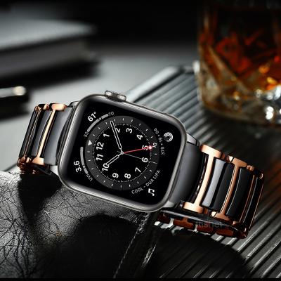 China For Apple Watch Band 38mm 40mm 42mm 44mm iwatch Band Stainless Steel Ceramics APPL Watchband APPL Watch Band For APPL Watch Band for sale