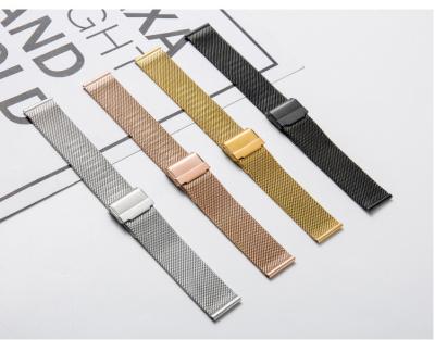 China Fanshion Watch Band 16mm 18mm 20mm Smart Lady Watchband 22mm ODM Fashion Milanese Stainless Steel Quartz Watchband for sale