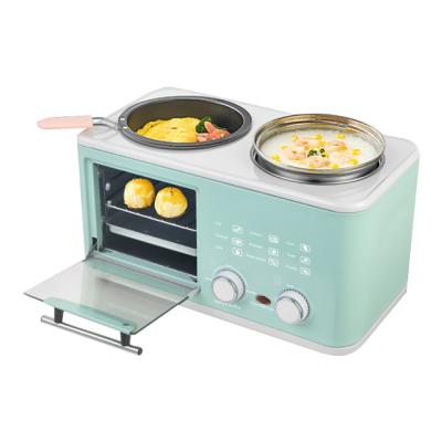 China Household 2021 Smart 3 in 1 Electric Breakfast Maker Toaster Oven Sandwich Oven Bread Maker for sale