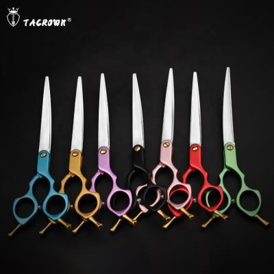 China 2020 Super Durable Curved Blade Pet Scissors Pet Grooming Scissors 7 Inch Dog Shears for sale