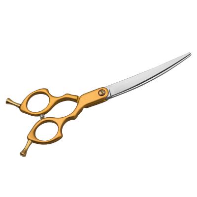 China TACROWN Viable Pet Scissors Curved Blade Pet Grooming Scissors 7 Inch Dog Shears for sale