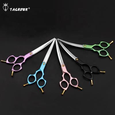 China Sustainable Wholesale Professional Japanese 440C Pet Grooming Scissors Set Cutting Scissors For Dog for sale