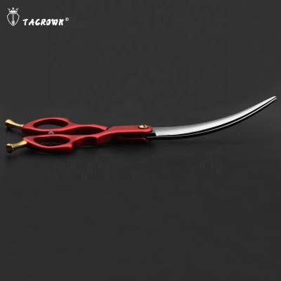 China Viable professional production of pet grooming curve scissors 40 degree curve scissors for sale