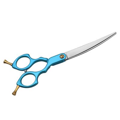 China TACROWN Super Curved Blade Pet Grooming Scissors Viable Pet Scissors 7 Inch Dog Shears for sale