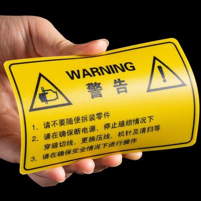 China Factory Direct Sale Waterproof Good Quality Warning Customized Logo Stickers Electrical PVC Coated Stickers Panel Labels for sale