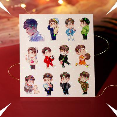 China Self Adhesive For Boy Children Cool Album Custom Design To Print Glitter Waterproof Hot Selling Vinyl Film Wholesale Holographic Stickers for sale