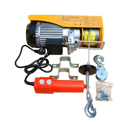 China Easy Hoist 220V Micro Electric Hoist Construction Operation PA Lift Hoist Mini Wire Rope Electric Motor Hoist for sale