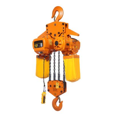 China Easy Operation Multi Function Hung Type 1ton 1.5ton 2ton 3ton 5ton Double Chain Electric Chain Hoist With Motorized Trolley for sale