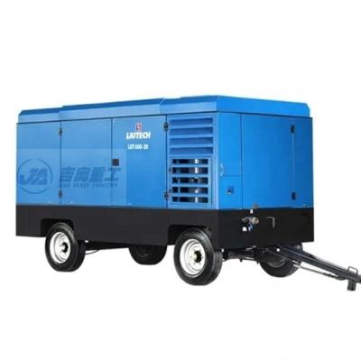 China 30 bar lubricated portable diesel screw air compressor for water well drilling for sale