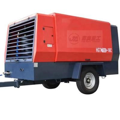 China Lubricated 13bar High Quality Portable Diesel Screw Air Compressor Machinery For Mining for sale