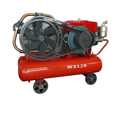 China W3128 lubricated diesel or electric 7bar miniature piston air compressor industrial compressors for sale