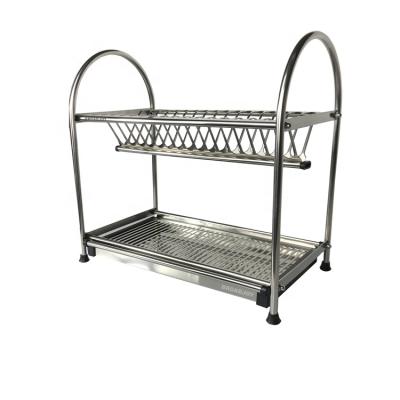 China Sustainable Kitchen Storage Stainless Steel Dish and Dish Bowl Rack Dish Drainer Rack for sale