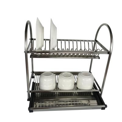 China It inludes 2 Tier Dish Racks Furniture Kitchen Dish Dryer Accessories Quality Stainless Steel Kitchen Dish Net Dish Racks for sale