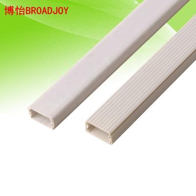 China Electrical Wires Installation 20X10mm PVC Cable Trunking Duct With Blue Or Utility Glue for sale