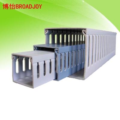 China Electrical Industrial Slotted Electrical Wires Installation PVC Cable Trunking for sale