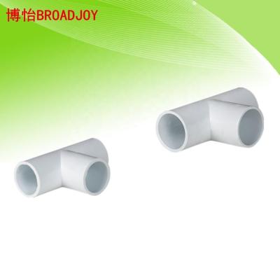 China Non-conductive PVC Tee Electrical Cable Pipe Conduit Connector for sale