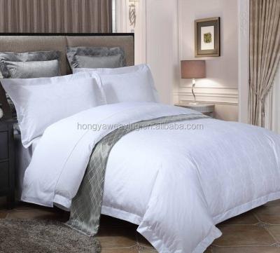 China China Supplier Disposable Luxury Cotton Jacquard Weave 100% White Hotel Bedding Sets Flat Sheet Linen Sets for sale