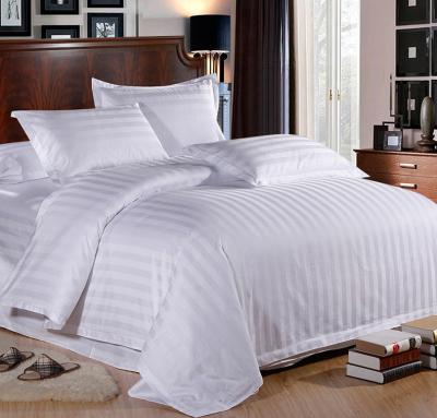 China Dobby Cotton Hotel Duvet Cover 1cm White 100% Satin Stripe Hotel Duvet Cover for sale