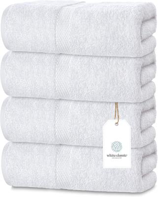 China Extra Large Luxury Classic White Compressed Bath Sheet Towels, High Quality Absorbent Towels For Showroom Hotel for sale