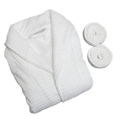 China Wholesale breathable 100%cotton cut pile jacquard bathrobe for hotel for sale