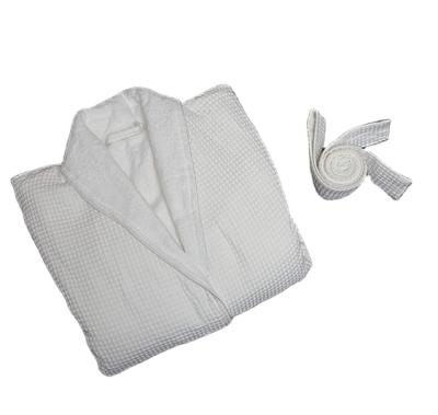 China QUICK DRY Customized White Hotel Striped Cotton Bathrobes For Men / Women for sale